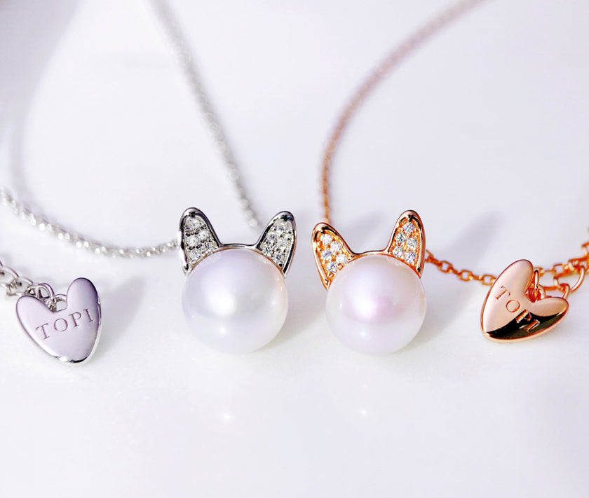 DearFriend RoseGold - Pearl Sterling Silver Pendant Necklace
