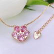 Pawssion RoseGold - Crystal Sterling Silver Pendant Necklace