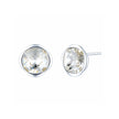 Glamor Clear - Crystal Sterling Silver Stud Earrings