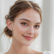 Glamor Clear - Crystal Sterling Silver Stud Earrings