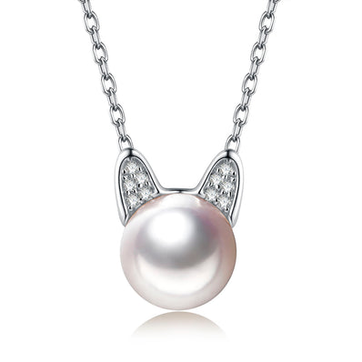 DearFriend Silver - Pearl Sterling Silver Pendant Necklace
