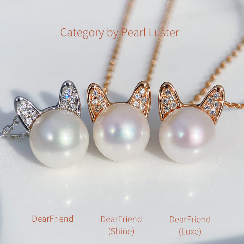 DearFriend RoseGold - Pearl Sterling Silver Pendant Necklace