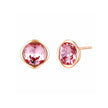 Glamor Pink - Crystal Sterling Silver Stud Earrings