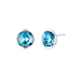 Glamor Blue - Crystal Sterling Silver Stud Earrings
