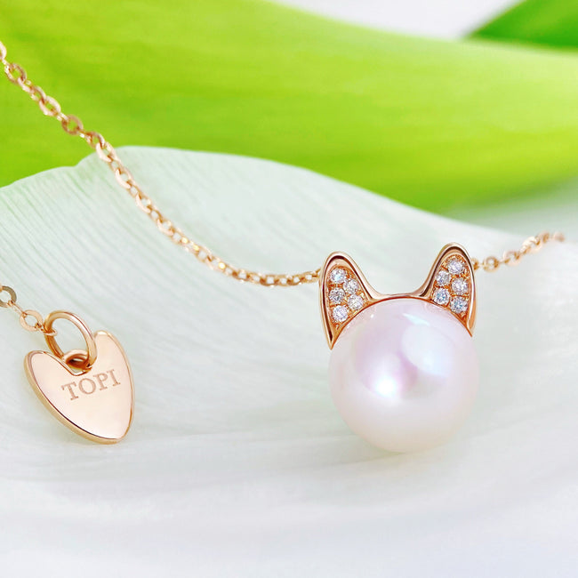 Darling - Rose Gold, Premium Pearl and Diamonds Necklace