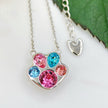 Pawssion Macaron - Crystal Sterling Silver Pendant Necklace