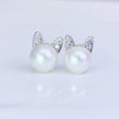 Aura Silver - Pearl Sterling Silver Stud Earrings