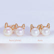 Aura RoseGold - Pearl Sterling Silver Stud Earrings