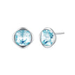 Glamor Ice Blue - Crystal Sterling Silver Stud Earrings