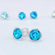Glamor Lake-Blue - Crystal Sterling Silver Stud Earrings