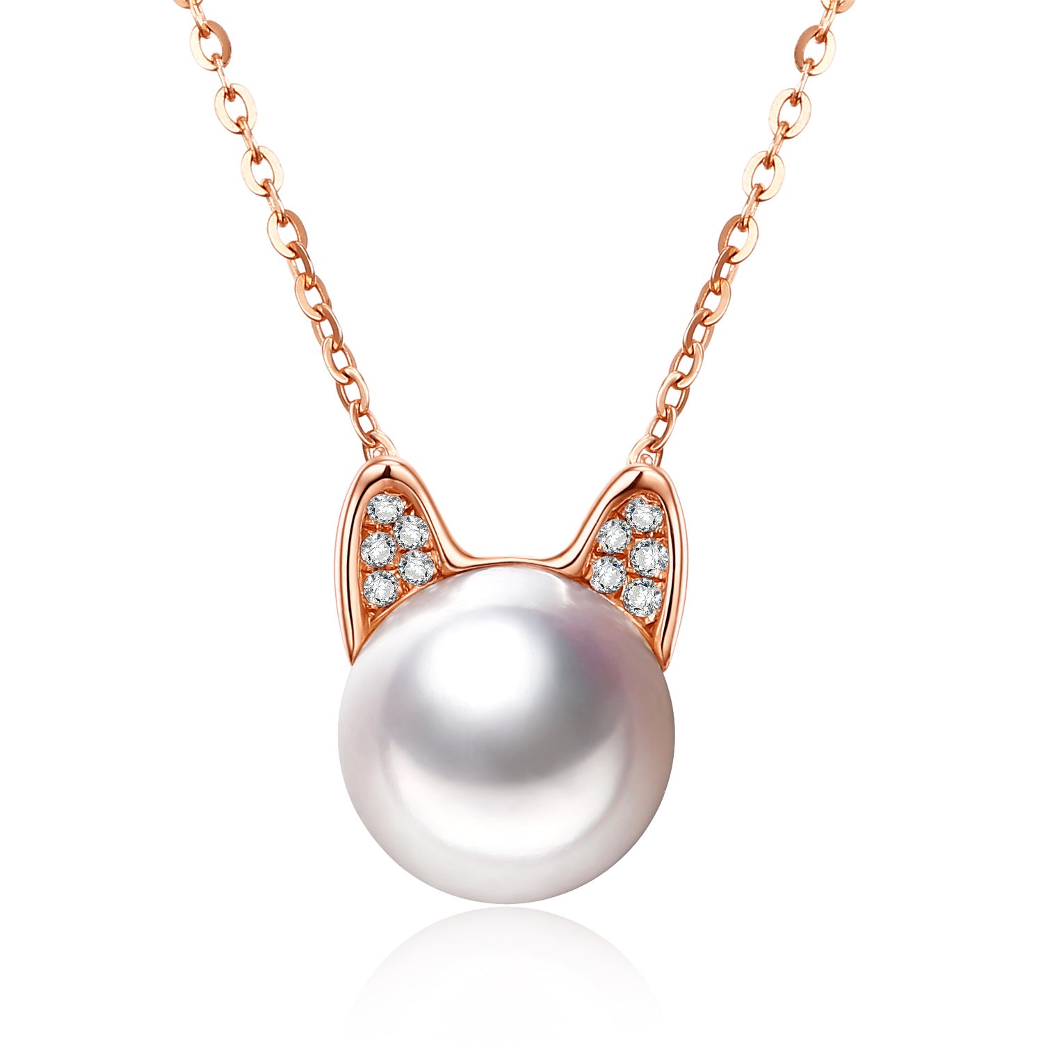 Darling - Rose Gold, Premium Pearl and Diamonds Necklace