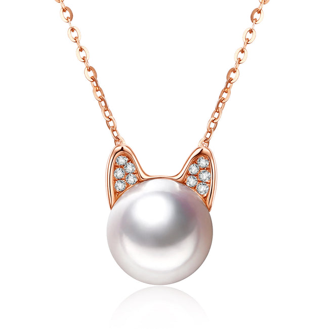 Darling - Rose Gold, Premium Pearl and Diamonds Necklace