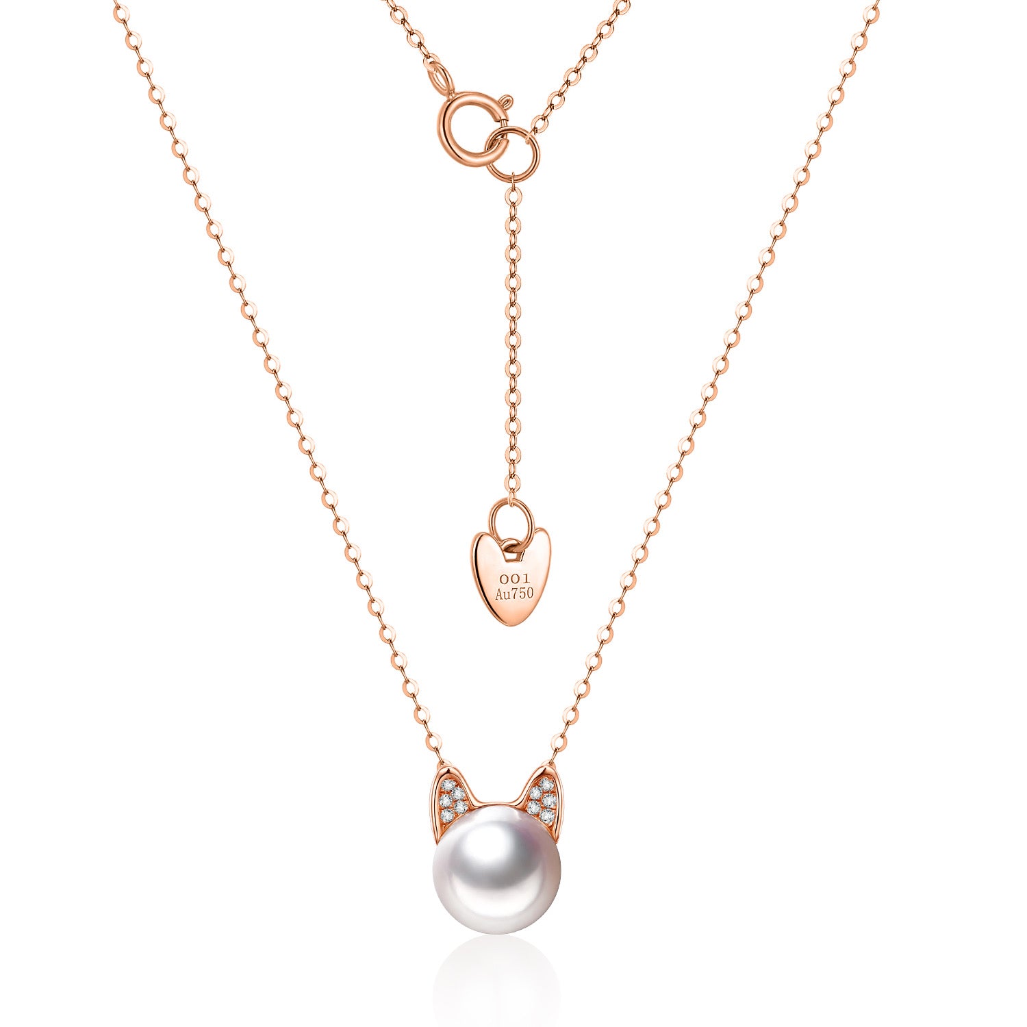 Darling - Rose Gold, Premium Pearl and Diamonds Necklace