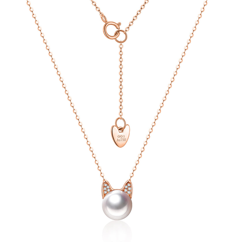 Darling - Rose Gold, Premium Pearl and Diamonds Necklace
