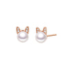 Aura RoseGold - Pearl Sterling Silver Stud Earrings
